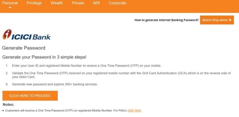 ICICI Net Banking: Login, Registration and Activate Process